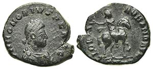 Honorius (393-423). Æ (15mm, 1.70g, 11h). ... 