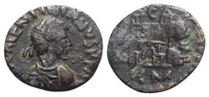 Valentinian III (425-455). Æ (13mm, 1.30g, ... 