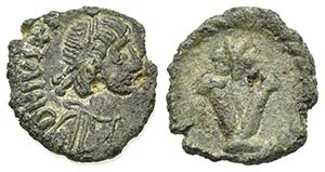 Justinian I (527-565). Æ 5 Nummi (10mm, ... 