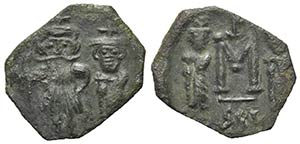 Constans II (641-668). Æ 40 Nummi (21mm, ... 