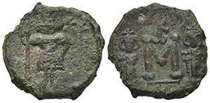 Constantine IV (668-685). Æ 40 Nummi (21mm, ... 