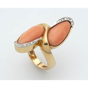 Ring in yellow gold, Cerasuolo ... 