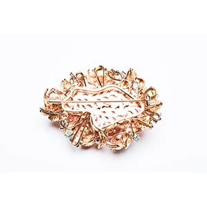 Yellow gold, floral pendat-brooch ... 