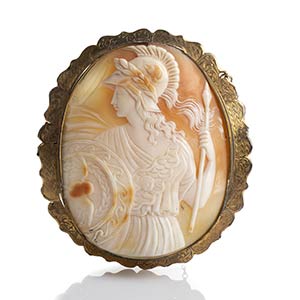 Ancient carved shell cameo depicting warrior ... 