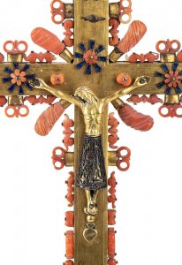 Mercury-gilded copper; the cross ... 