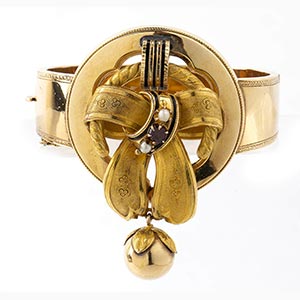 Borbonic rigid bracelet ; ; 14k yellow gold ... 