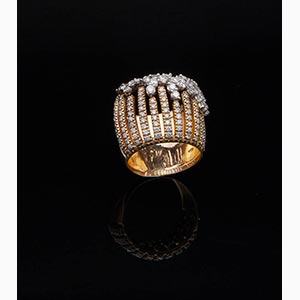 Diamonds band ring; ; 18k pink and ... 