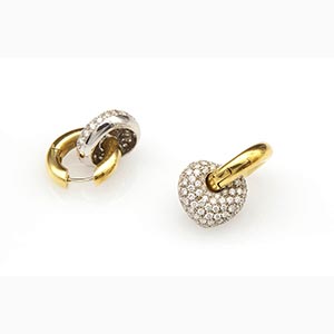 Diamonds earrings, manifacture LEO PIZZO; ; ... 