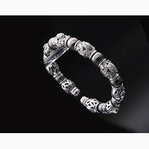 Semi-rigid Tahiti pearls bracelet, ... 