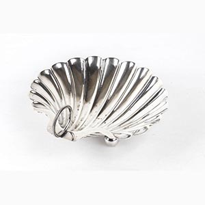 French 950/1000 silver shell basket - Paris ... 