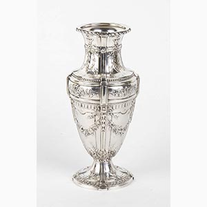 French 950/1000 silver vase - late 19th ... 