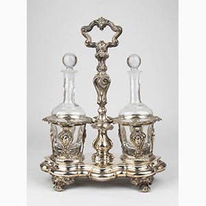 French 950/1000 silver oil and vinegar set - ... 