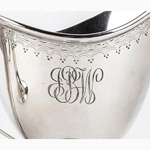 Sterling silver milk jug and a ... 