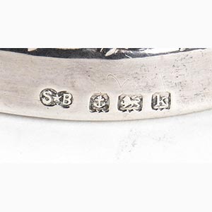 English sterling silver ring ... 