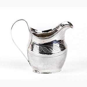 English Georgian sterling silver cream jug - ... 