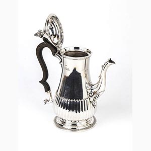 Sterling silver English coffee pot ... 