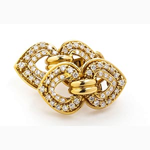 Diamonds earrings ; ; 18k yellow ... 