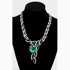 Colombian emerald and diamond necklace; ; ... 