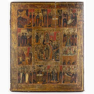 Russian icon of the Twelve Great Feasts - ... 