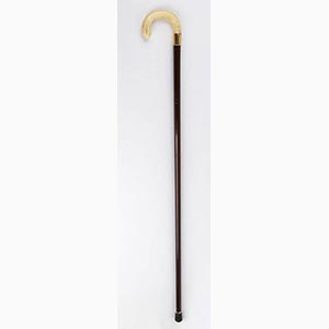 Ivory and gold mounted walking stick cane - ... 