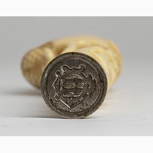 Two wax seals; Germany carved bone ... 