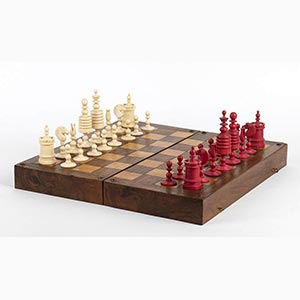 English bone chessboard - 19th Century; ; ... 