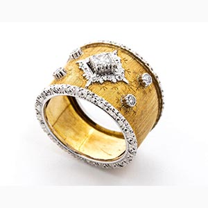 Vintage diamonds band ring - ... 