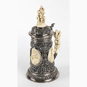 German silver and ivory tankard - 18th ... 