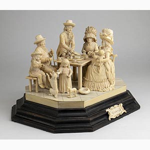 English ivory figural group of a ... 