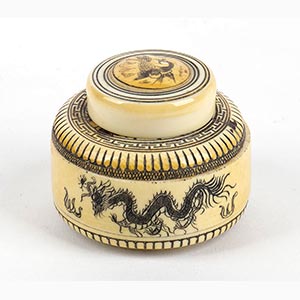 Chinese ivory box - Qing 19th Century ; ; ... 