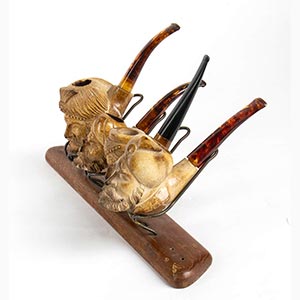 Four English Meerschaum pipes - ... 