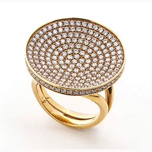 Diamonds ring - manifacture GIANNI CARITA, ... 