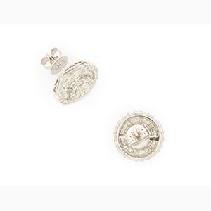 Diamonds earrings; ; 18k white ... 