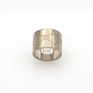 Band ring, manifacture GUCCI; ; 18k white ... 