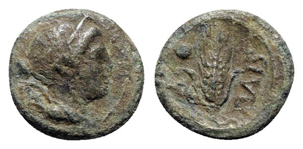 Northern Lucania, Paestum, after 211 BC. Æ ... 