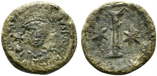 Justinian I (527-565). Æ 10 Nummi (17.5mm, ... 