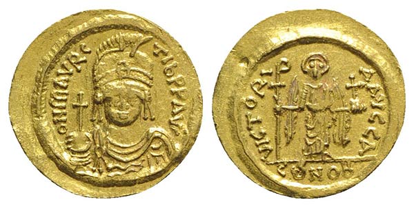 Maurice Tiberius (582-602). AV Solidus ... 