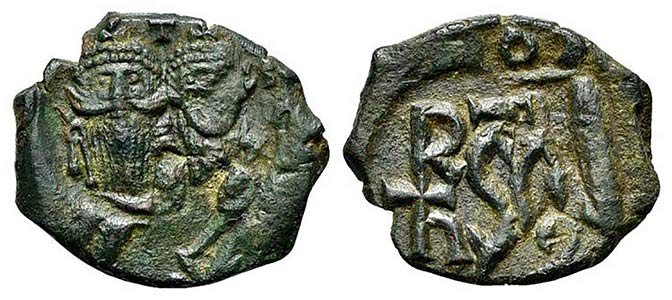 Heraclius (610-641). Æ 40 Nummi (23mm, ... 