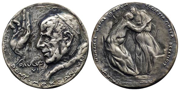 Pope PAUL VI, AR Medal Anno VII (1969) ... 