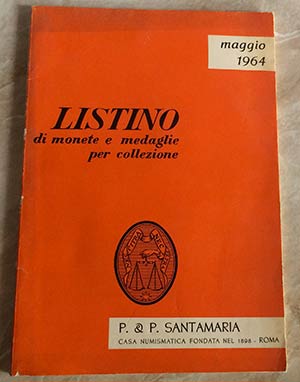 Santamaria P&P, Listino Maggio 1964. Monete ... 