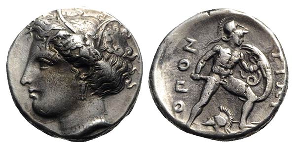 Lokris, Lokri Opuntii, c. 360-350 BC. AR ... 