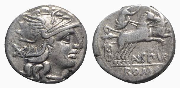 A. Spurilius, Rome, 139 BC. AR Denarius ... 