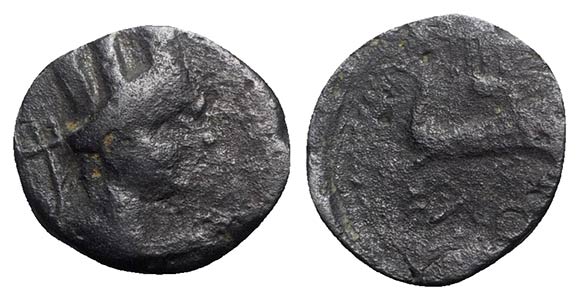 Spain, Carteia, c. 25 BC. Æ Quadrans (17mm, ... 