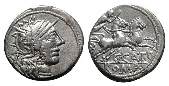 C. Porcius Cato, Rome, 123 BC. AR Denarius ... 