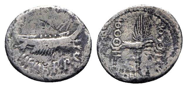 Mark Antony, 32-31 BC. AR Denarius (18mm, ... 