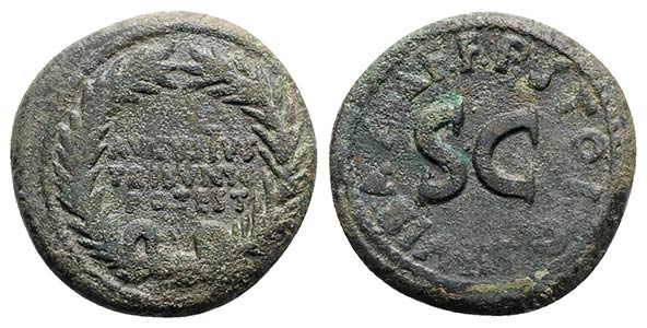 Augustus (27 BC-AD 14). Æ Dupondius (28mm, ... 