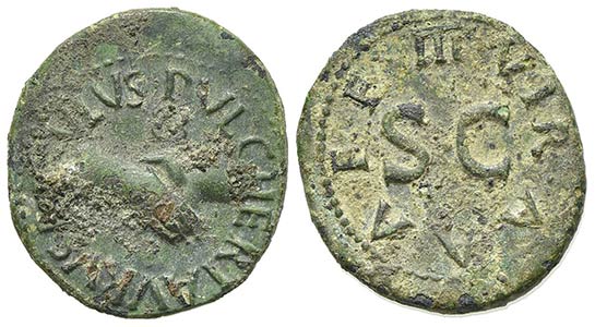 Augustus (27 BC-AD 14). Æ Quadrans (17mm, ... 