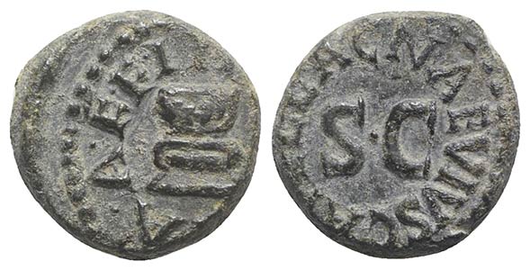 Augustus (27 BC-14 AD). Æ Quadrans (13mm, ... 