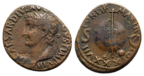 Tiberius (14-37). Æ As (27mm, 10.44g, 12h). ... 