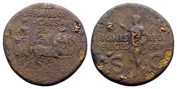 Germanicus (died AD 19). Æ Dupondius (30mm, ... 